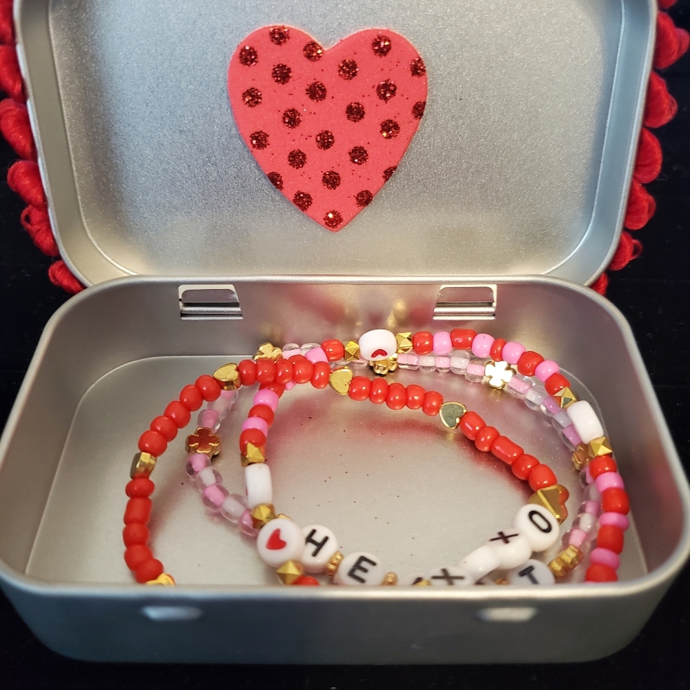 Heart Patterned Decorative Box - Picture 2 of 5
